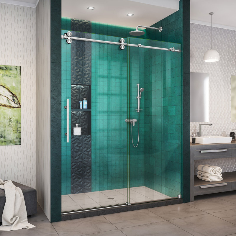 DreamLine EnigmaXO 44" W x 76" H Single Sliding Frameless Shower Door
